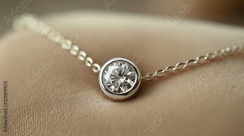 Exquisite diamond pendant necklace glistens against a dark background
