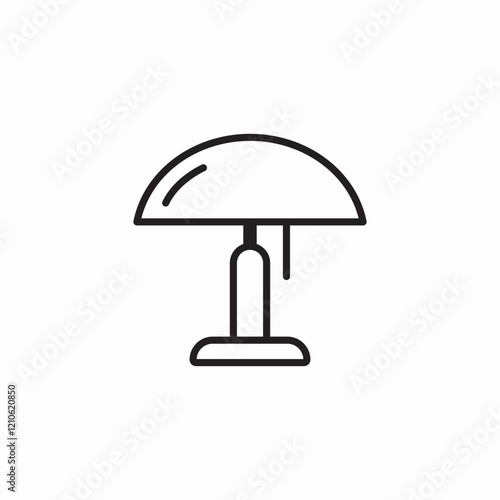 desk lamp icon sign vector