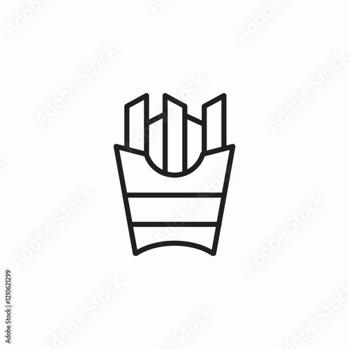 fry pack icon sign vector