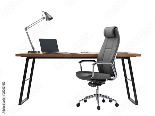 Wallpaper Mural Office desk with lamp table isolated on transparent or white background Torontodigital.ca