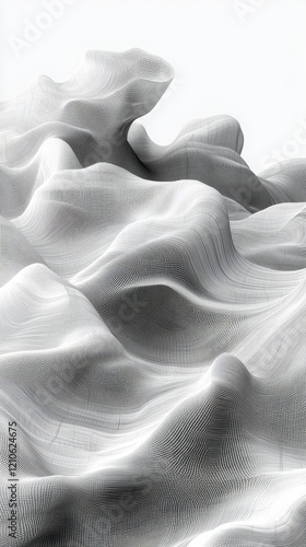 Artistic representation of abstract human faces created with intricate line p...