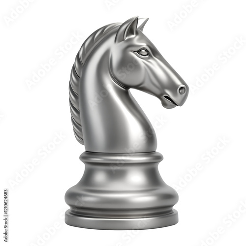 silver icon of a chess knight piece
