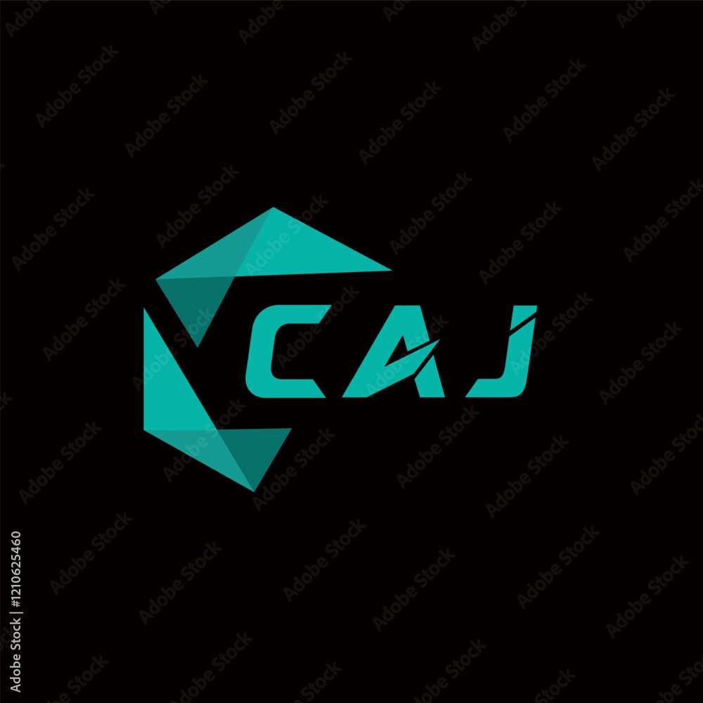Fototapeta premium CAJ creative minimalist letter logo. CAJ unique vector initials alphabet letter logo design