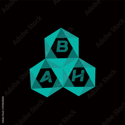 BAH creative minimalist letter logo. BAH unique vector initials alphabet letter logo design