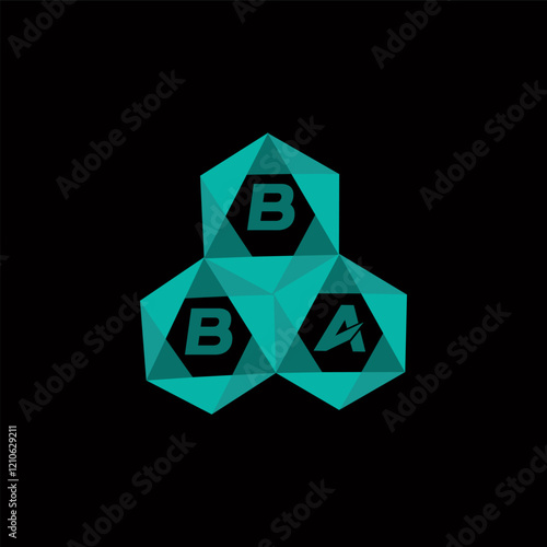 WebBBA creative minimalist letter logo. BBA unique vector initials alphabet letter logo design