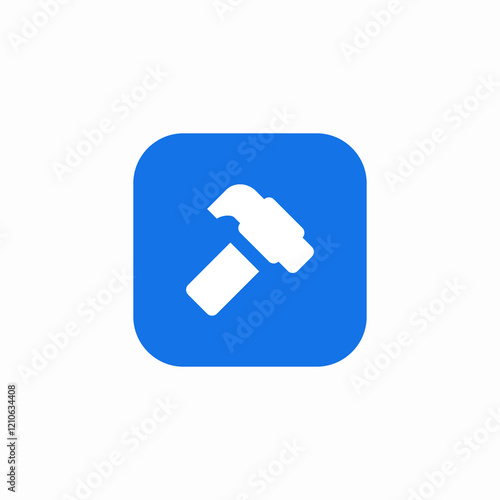 small hammer icon sign vector