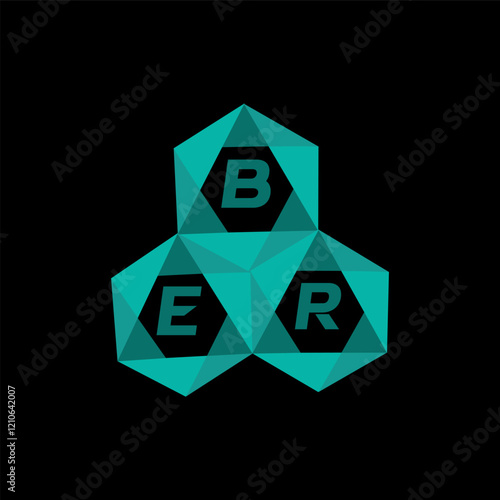 BER creative minimalist letter logo. BER unique vector initials alphabet letter logo design