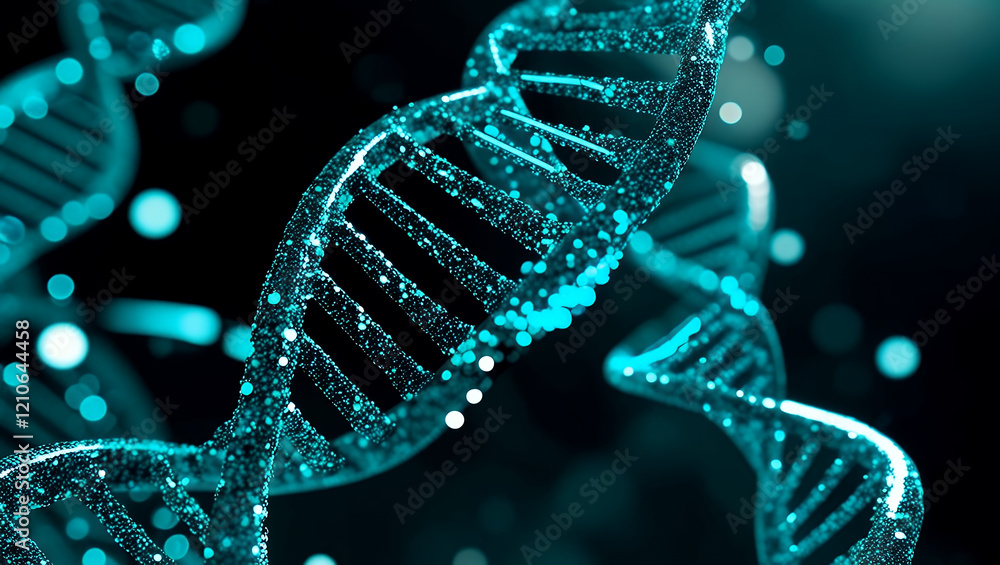 Close-Up of DNA Double Helix Structure Close-Up of DNA Double Helix Structure