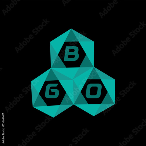 BGO creative minimalist letter logo. BGO unique vector initials alphabet letter logo design photo