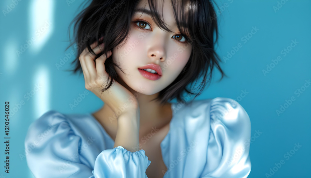 Fototapeta premium ファンタジーストーリー（ウルトラブルーの色彩を纏った女性）