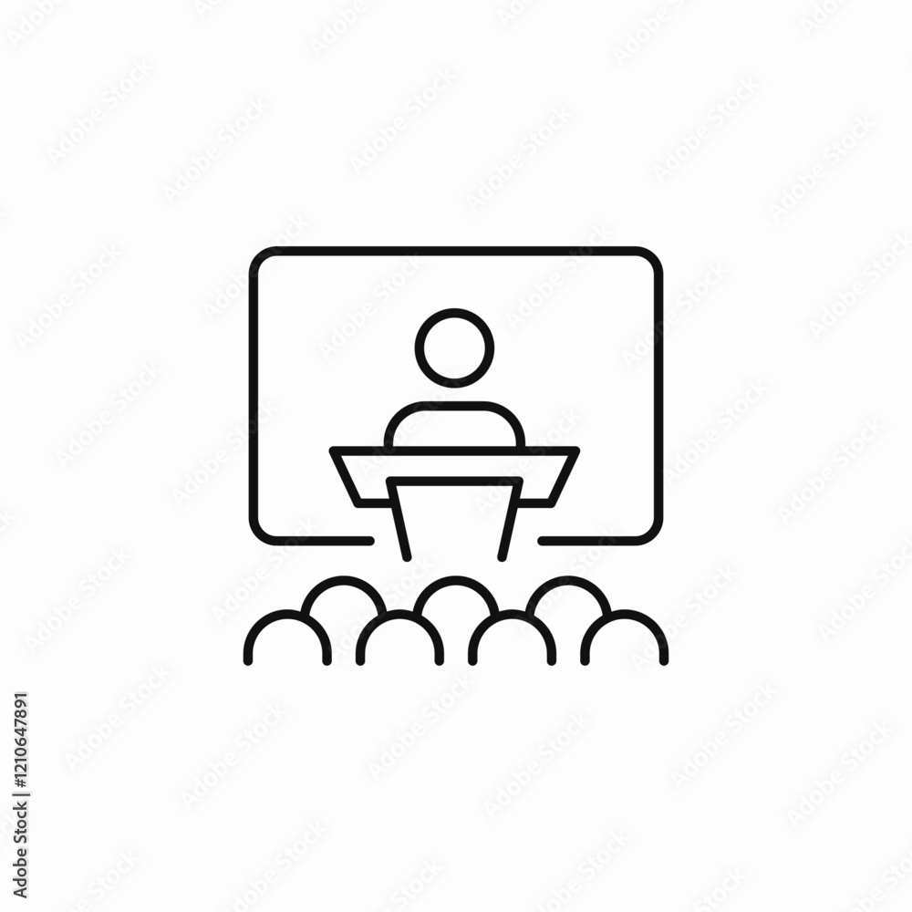 audience presentation speech icon sign vector audience presentation speech icon sign vector