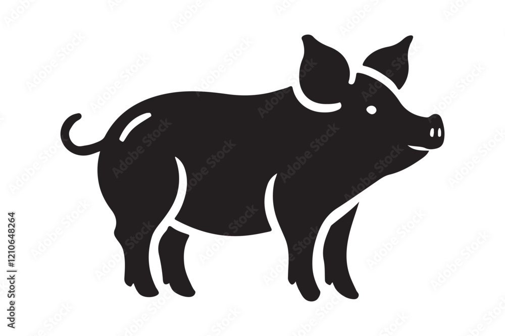 Pig silhouette vector art Pig silhouette vector art