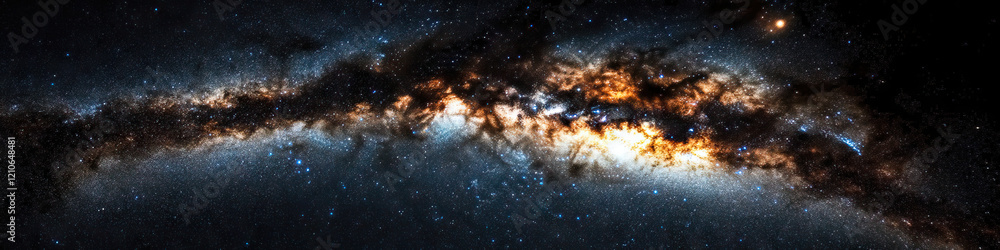 Obraz premium Panoramic View of the Milky Way Galaxy's Central Band