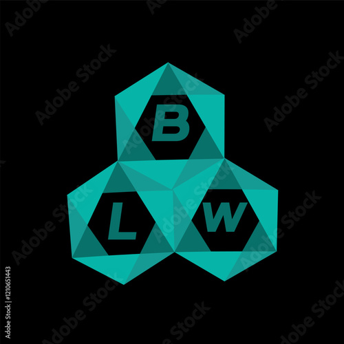 BLW creative minimalist letter logo. BLW unique vector initials alphabet letter logo design