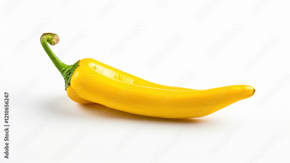 Yellow Pepper on White Background Yellow Pepper on White Background
