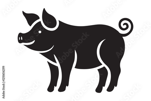 Pig silhouette vector art photo