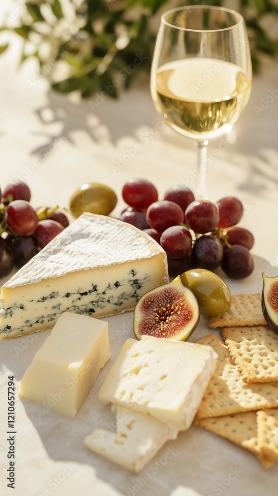 Pairing gourmet cheese and fresh fruits with white wine for a delightful outdoor picnic in the sun
