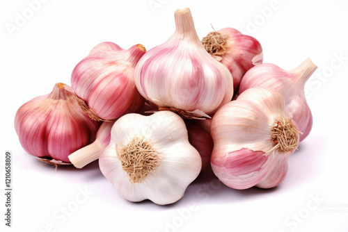 Pink and White Garlic Bulbs photo