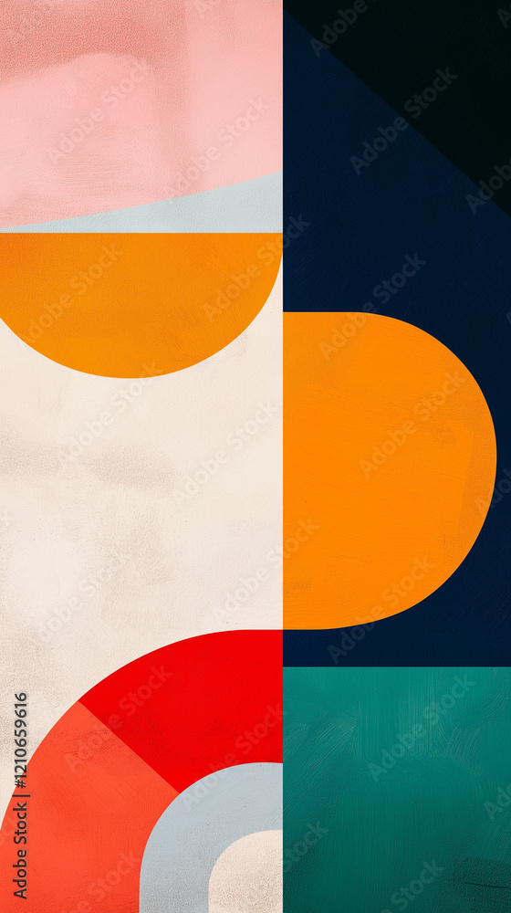 Abstract background of rounded shapes with room for text