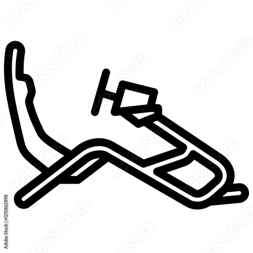 racing simulator icon in outline style