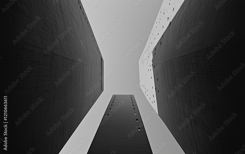 Fototapeta premium Looking up at skyscrapers 