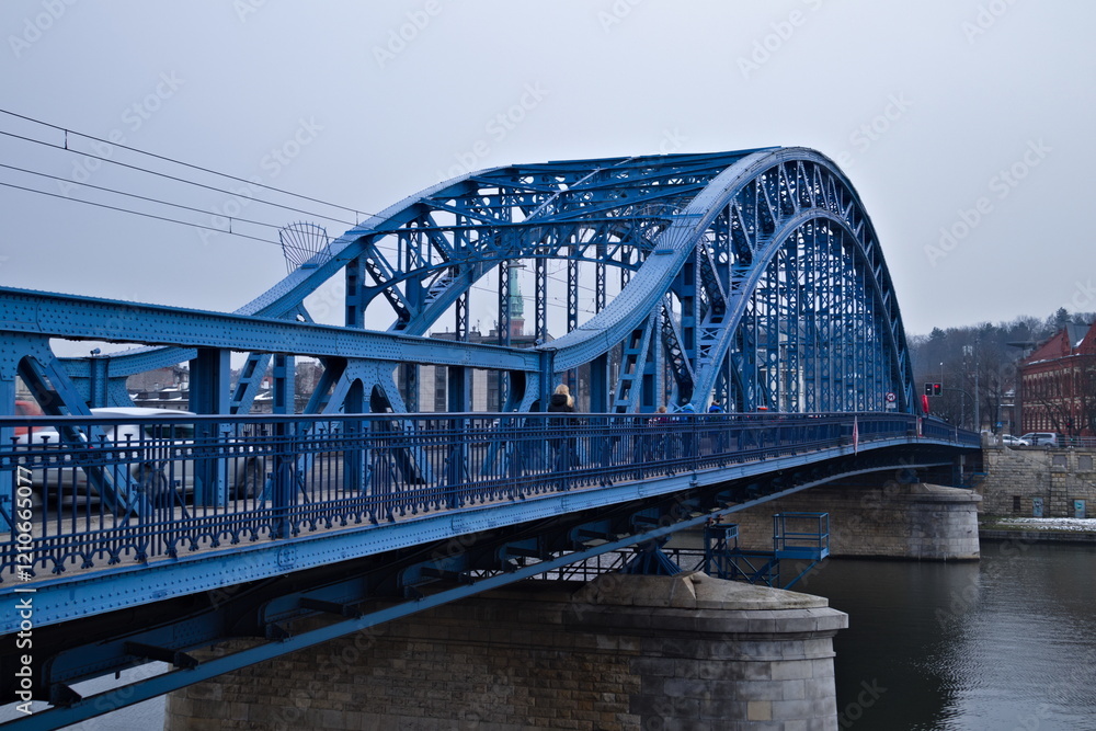 Obraz premium Most Józefa Piłsudskiego w Krakowie