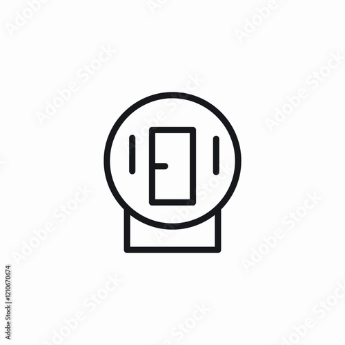 round entrance icon sign vector