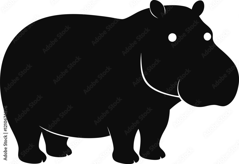 Obraz premium a Hippo illustration Artwork