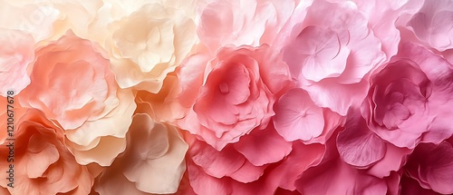 Pastel pink flower wall backdrop.