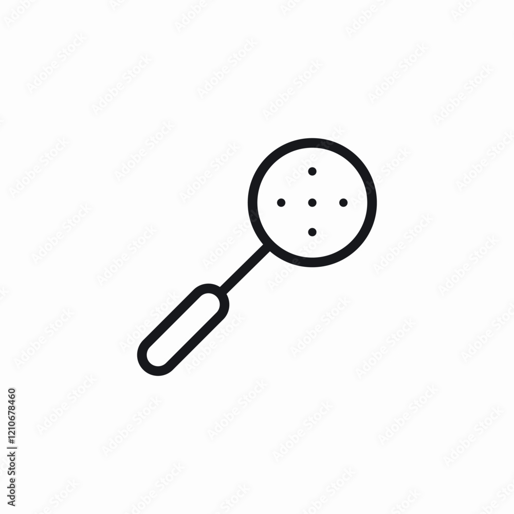 hole round spatula icon sign vector hole round spatula icon sign vector