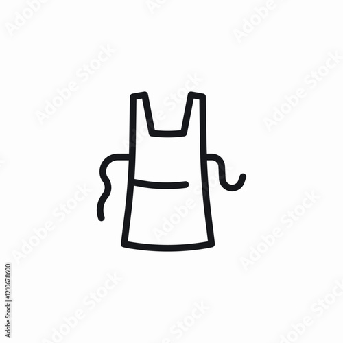 kitchen apron icon sign vector