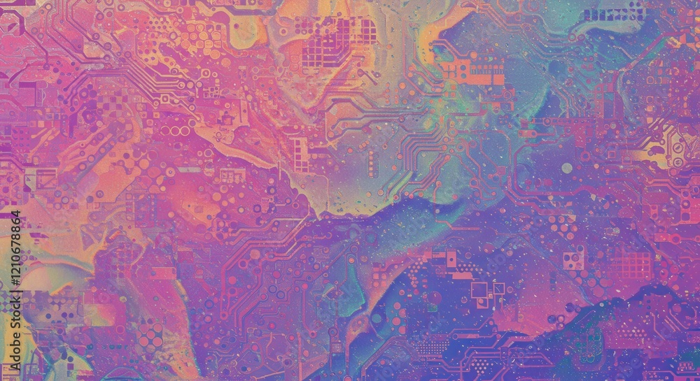 Fototapeta premium Abstract Holographic Background with Iridescent Texture and Gradient Colors