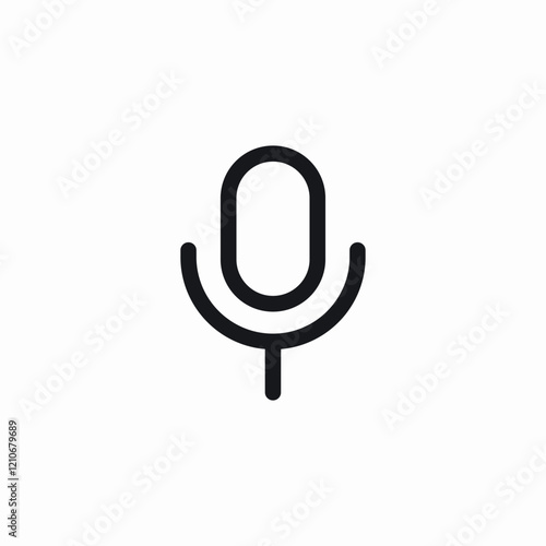 microphone stand icon sign vector