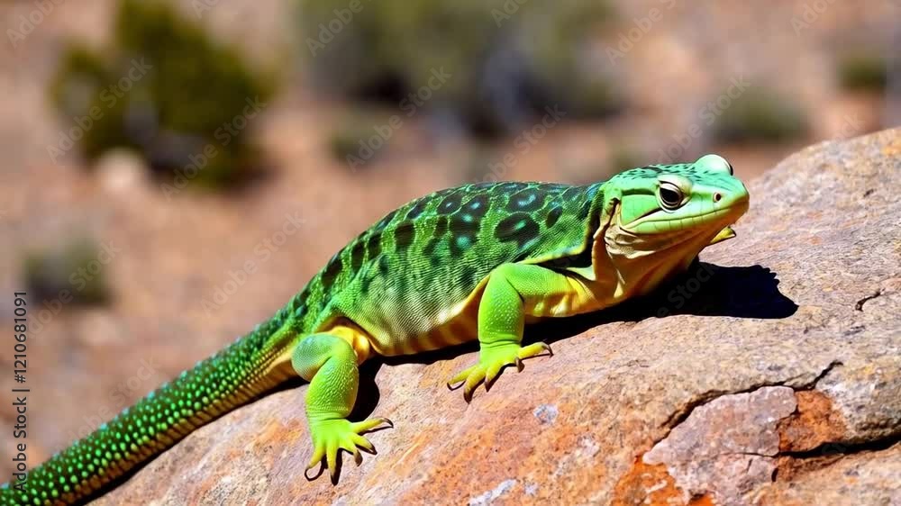 Colorful Amphibian Basks on a Sunlit Rock in a Natural Habitat Colorful Amphibian Basks on a Sunlit Rock in a Natural Habitat