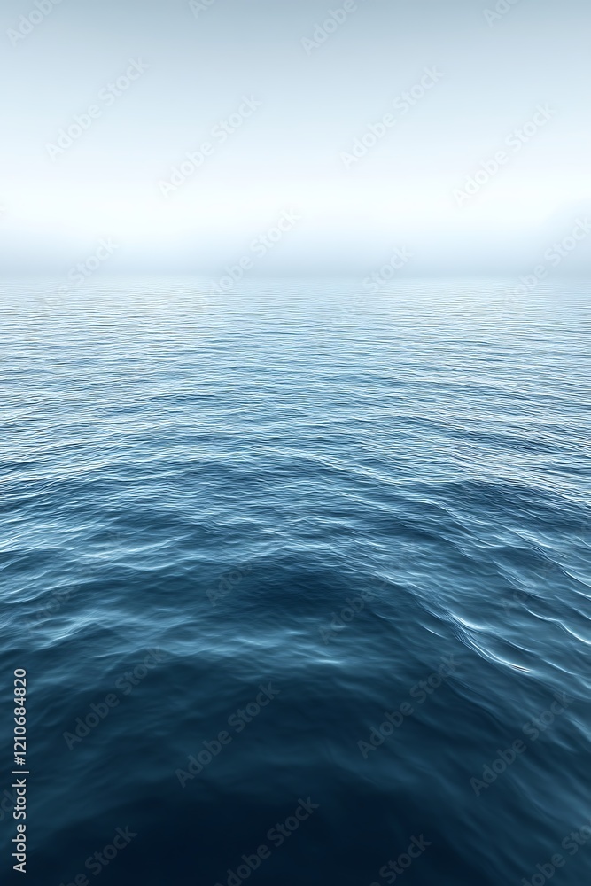 Obraz premium Calm ocean surface with fog.