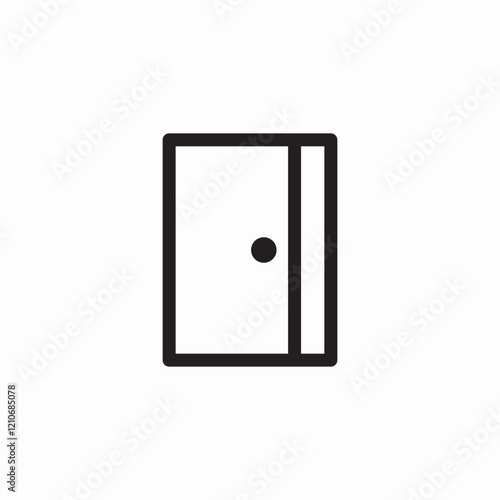 square open door icon sign vector