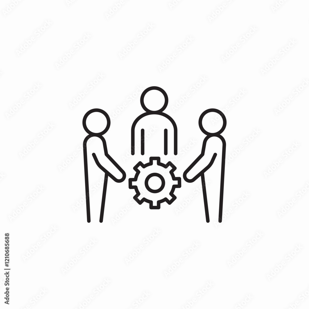 team engineering icon sign vector team engineering icon sign vector