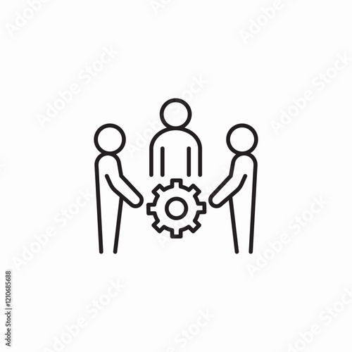 team engineering icon sign vector