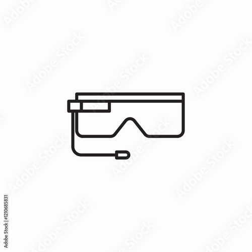 tech glasses icon sign vector