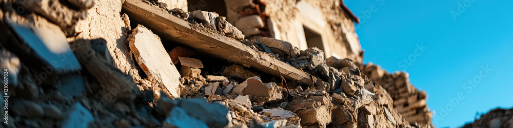 Building Rubble and Debris After Destruction Building Rubble and Debris After Destruction