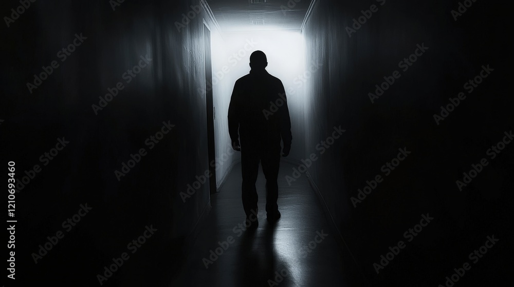 Shadowy Figure Emerging From Total Darkness Shadowy Figure Emerging From Total Darkness