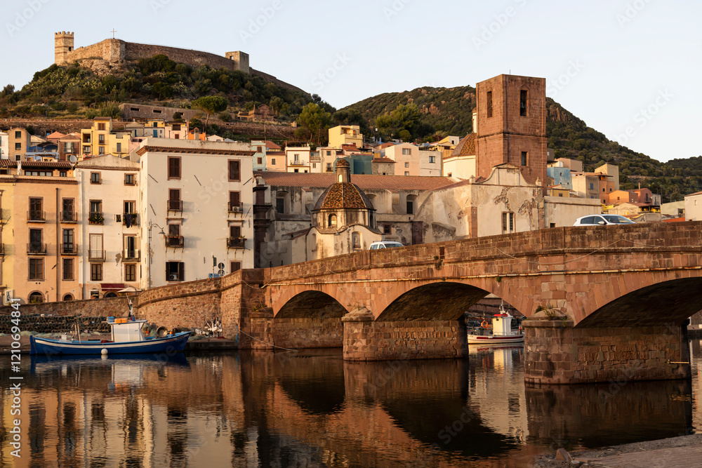 Marvelous view of Bosa town, Sardinia island, Italy. Marvelous view of Bosa town, Sardinia island, Italy.