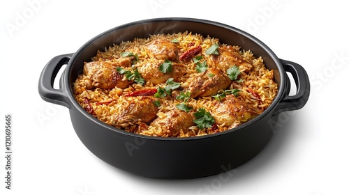 Chicken Biryani in a Traditional Indian Cooking Pot - Concept