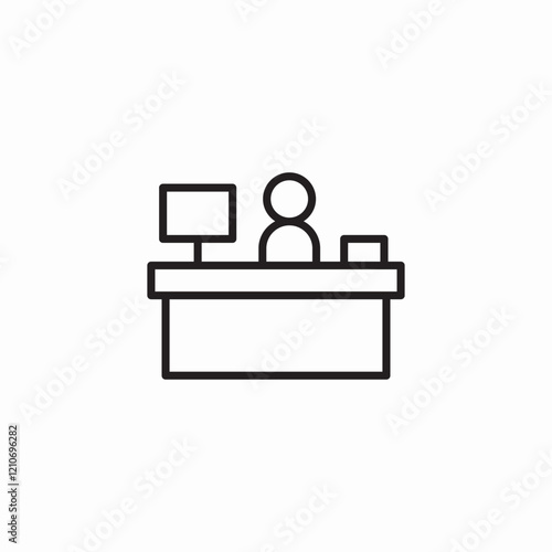 cash desk icon sign vector