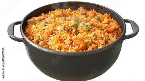 Chicken Biryani in a Traditional Indian Cooking Pot - Concept