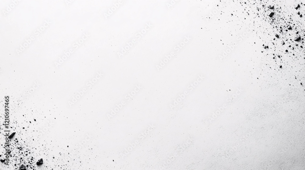 Obraz premium Abstract white background with black debris
