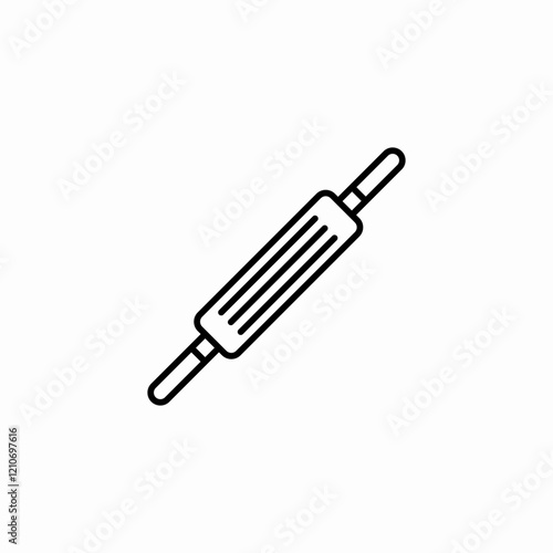 kitchen cooking roller icon sign vector
