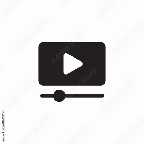 media player in progress icon sign vector