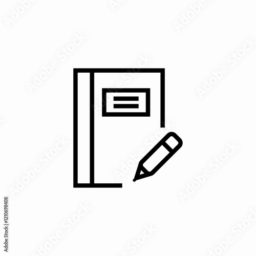 note writing icon sign vector