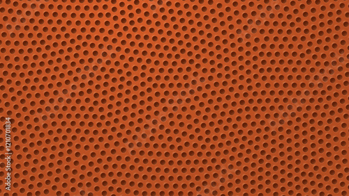 Basketball Ball Realistic Leather Texture with Bumps Pattern Background. Orange Rubber Pebbles Grain Dots Texture. Sports Theme Banner Backdrop. Vector Illustration.